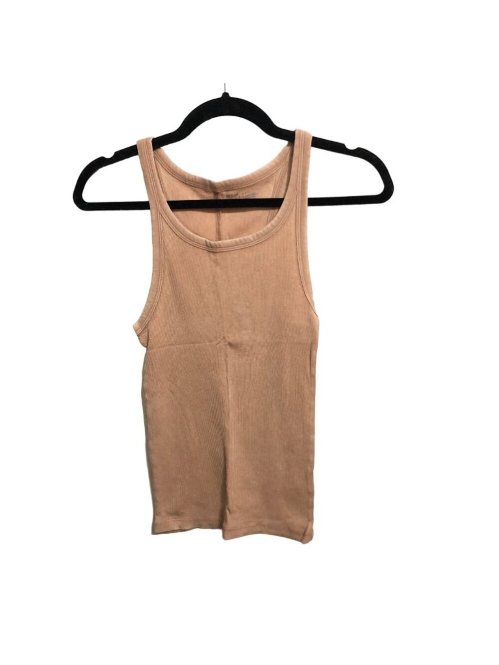 Aerie Womens Ribbed Tank Top Peach Pink Size S